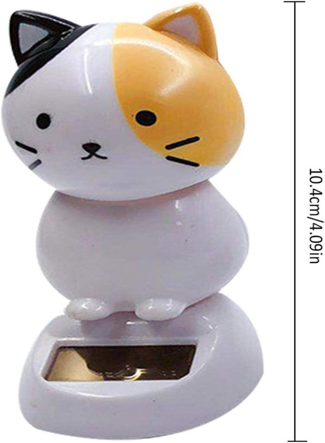 Bwexxt Solar Wobble Figures, Solar Dancing Cat, Bobble Head Cat Ornaments, Innovative Cat Solar Figure Statue Car Dashboard Solar Bobble Head Figures, Solar Power Kits,Funny Ornaments Decorations - Image 2